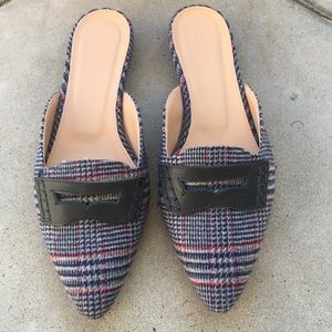 Tweed Loafer Mules - J.Crew